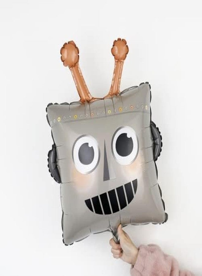 Jagmag® Robot Shape Happy Birthday Foil Balloons Set - 7pcs for Sci-fi Future inspired Tech Theme Party Decorations | Perfect for Robot-Themed Birthdays and Celebrations! - Image 3